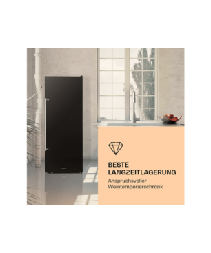 KLARSTEIN Botella Cura Weinklimaschrank (EEK G, Schwarz)