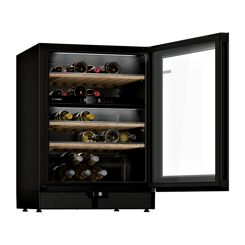 BOSCH KWK16ABGA Weinklimaschrank (EEK G, Schwarz)
