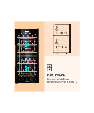 KLARSTEIN Barossa 102 Duo Weinklimaschrank (EEK G, schwarz)