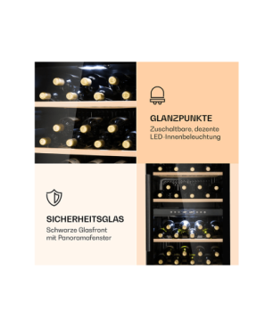 KLARSTEIN Barossa 102 Duo Weinklimaschrank (EEK G, schwarz)