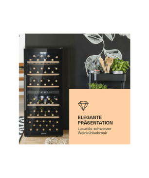 KLARSTEIN Barossa 102 Duo Weinklimaschrank (EEK G, schwarz)