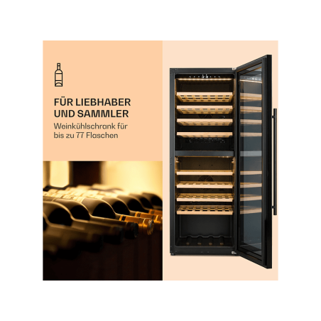 KLARSTEIN Barossa 77 Duo Weinklimaschrank (EEK G, schwarz)