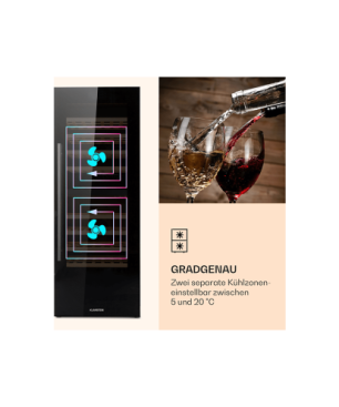 KLARSTEIN Barossa 77 Duo Weinklimaschrank (EEK G, schwarz)