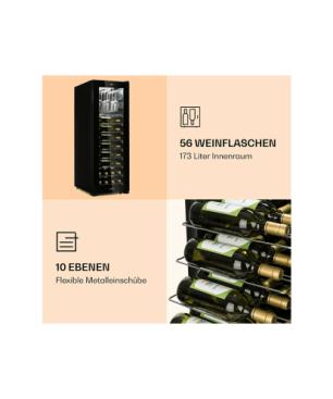 KLARSTEIN Bellevin 62 Weinklimaschrank (EEK G, schwarz)
