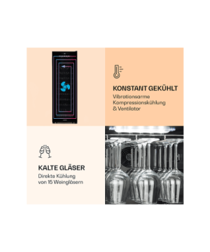 KLARSTEIN Bellevin 62 Weinklimaschrank (EEK G, schwarz)