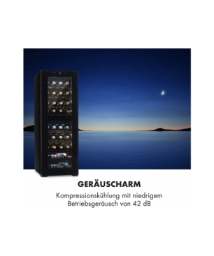 KLARSTEIN Bellevine Deux 39 Weinklimaschrank (EEK G, schwarz)