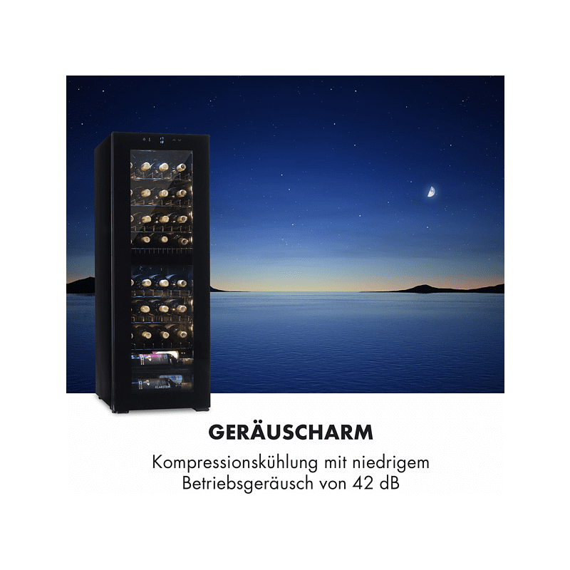 KLARSTEIN Bellevine Deux 39 Weinklimaschrank (EEK G, schwarz)