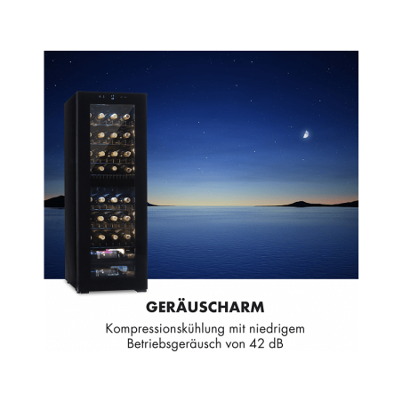 KLARSTEIN Bellevine Deux 39 Weinklimaschrank (EEK G, schwarz)