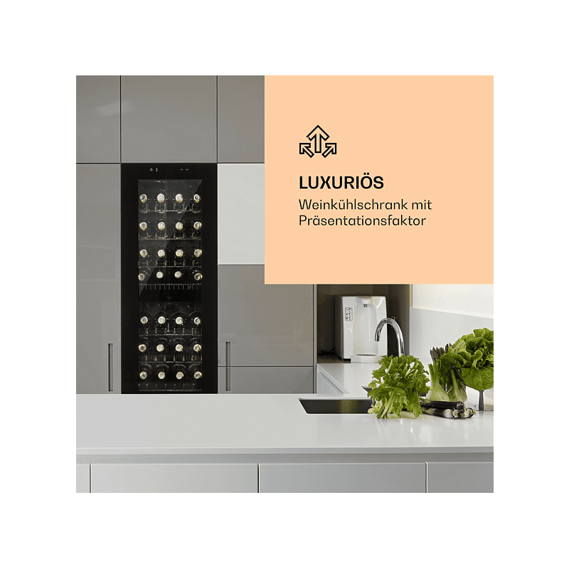 KLARSTEIN Barossa 54S Weinklimaschrank (EEK G, schwarz)