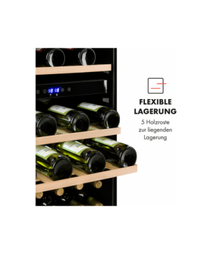 KLARSTEIN Barossa 40 Duo Weinklimaschrank (EEK G, schwarz)