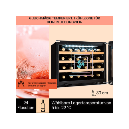 KLARSTEIN Vinsider Weinklimaschrank (EEK G, Quartz)