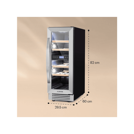 KLARSTEIN Vinovilla Duo 17 Weinklimaschrank (EEK G, Silber)