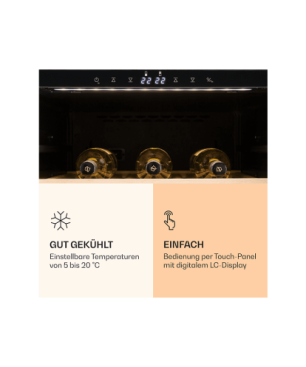 KLARSTEIN Reserva 166 Duo Weinklimaschrank (EEK G, Schwarz)