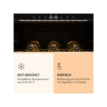 KLARSTEIN Reserva 166 Duo Weinklimaschrank (EEK G, Schwarz)