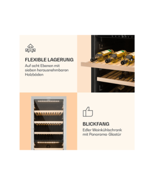 KLARSTEIN Reserva 166 Duo Weinklimaschrank (EEK G, Schwarz)