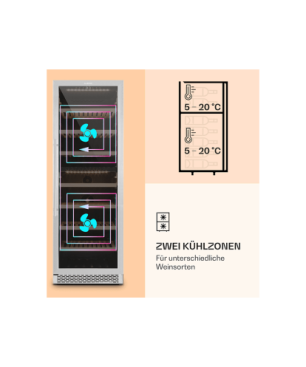 KLARSTEIN Reserva 166 Duo Weinklimaschrank (EEK G, Schwarz)