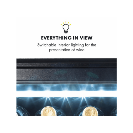 KLARSTEIN Vinsider 24 Onyx Edition Weinkühlschrank (EEK G, schwarz)