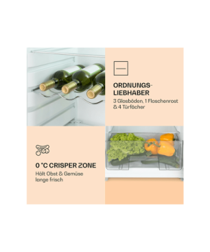 KLARSTEIN Retro-Look Kühlschrank (E, 172 cm hoch, Schwarz)