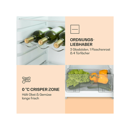 KLARSTEIN Retro-Look Kühlschrank (E, 172 cm hoch, Schwarz)