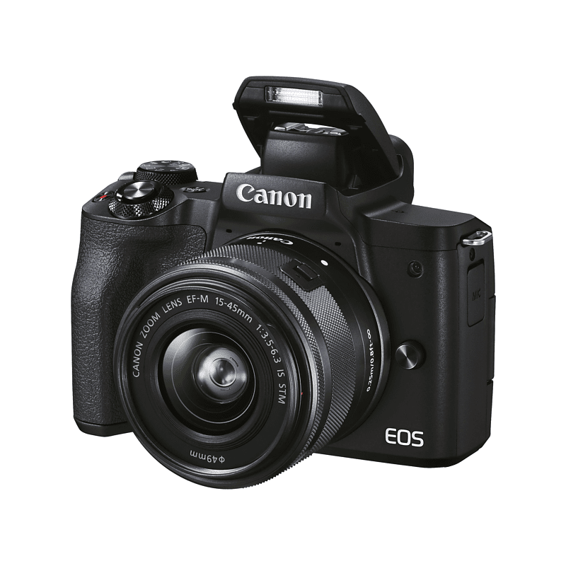 CANON Canon EOS M50 MK II Kit + Tasche und 16GB Speicherkarte Systemkamera mit Objektiv 15-45mm