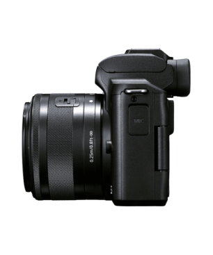 CANON Canon EOS M50 MK II Kit Systemkamera mit Objektiv 15-45 mm + 55-200 mm , 7,5 cm Display Touchscreen, WLAN