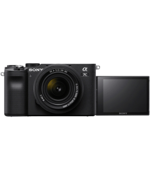 SONY Alpha 7C Kit (ILCE-7CL) Systemkamera mit Objektiv 28-60 mm , 7,6 cm Display Touchscreen, WLAN, Schwarz