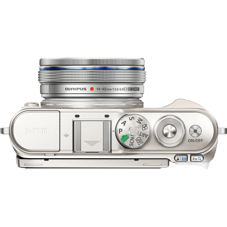 OLYMPUS PEN E-PL 10 Kit Systemkamera mit Objektiv 14-42mm , 7,6 cm Display Touchscreen, WLAN