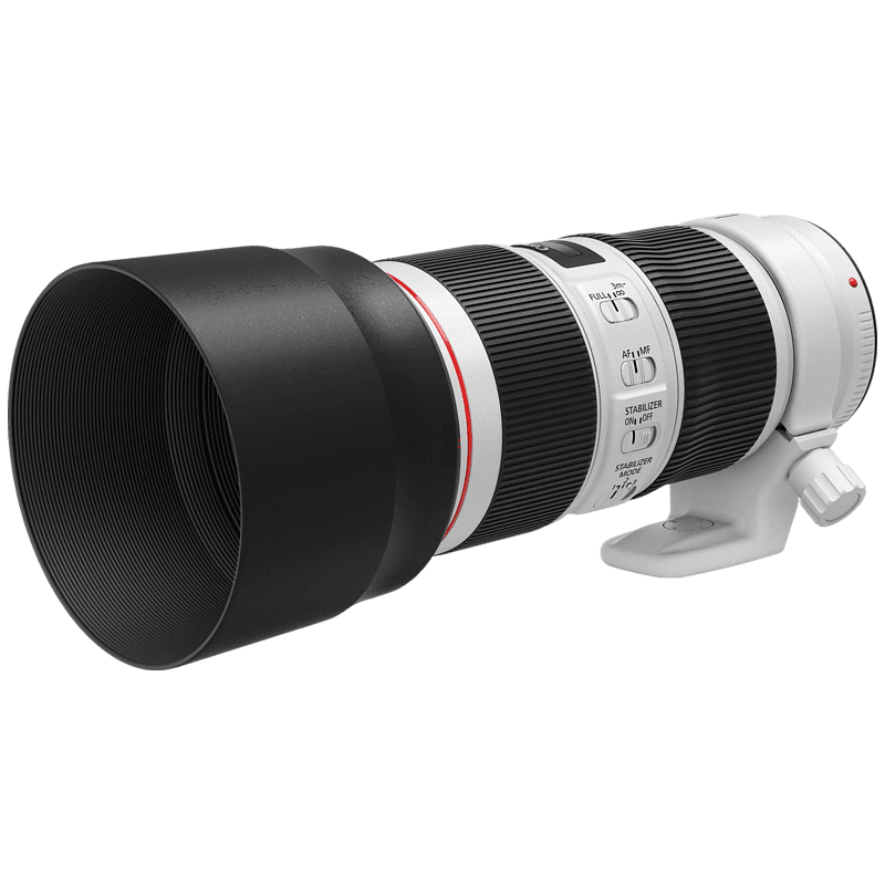 CANON EF 70 mm - 200 mm f/4 EF, L-Reihe, IS II, USM (Objektiv für Canon EF-Mount, Weiss)