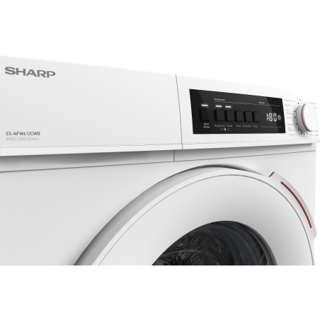 SHARP ES-NFW612CWB-DE Waschmaschine (6 kg, 1200 U/Min., B)
