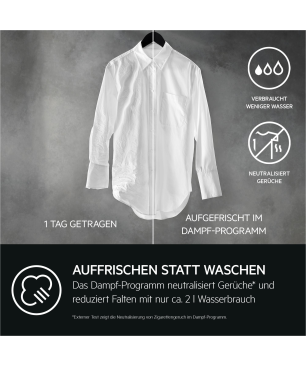 AEG LR7D70490 Serie 7000 ProSteam® mit Dampfprogramm Wifi Waschmaschine (9 kg, 1351 U/Min., A)