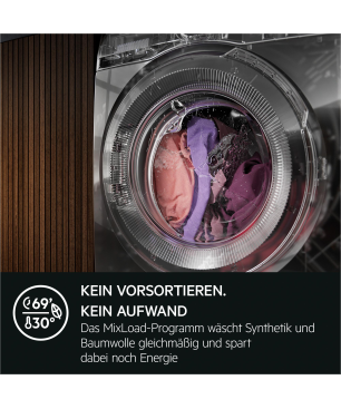 AEG LR7D70490 Serie 7000 ProSteam® mit Dampfprogramm Wifi Waschmaschine (9 kg, 1351 U/Min., A)