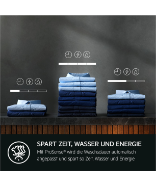 AEG L6FBF56490 Serie 6000 ProSense® mit Mengenautomatik Waschmaschine (9 kg, 1351 U/Min., A)