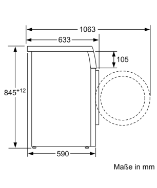 SIEMENS WU14UT40 Waschmaschine (8 kg, 1400 U/Min., C)