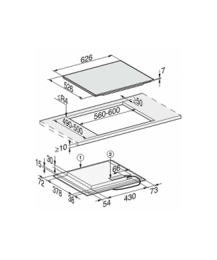 MIELE KM 7210 FR Induktionskochfeld (764 mm breit, 4 Kochfelder)