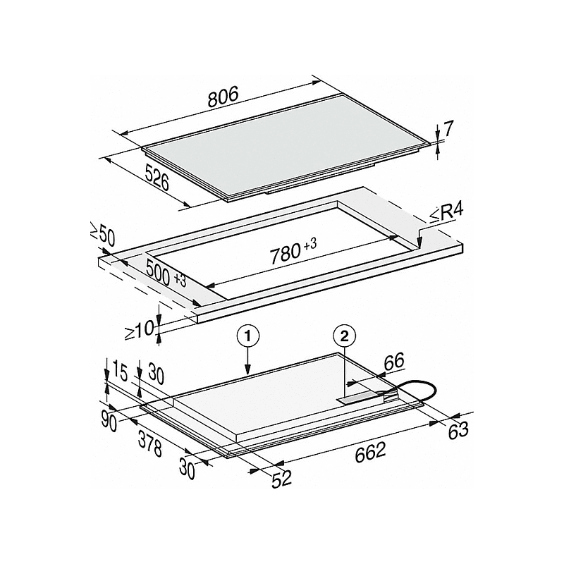 MIELE KM 7575 FR Induktionskochfeld