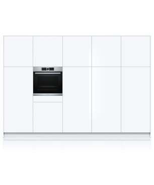 BOSCH HBD 80 PY 50 PYROLYSE, Einbaubackofenset (Induktionskochfeld)