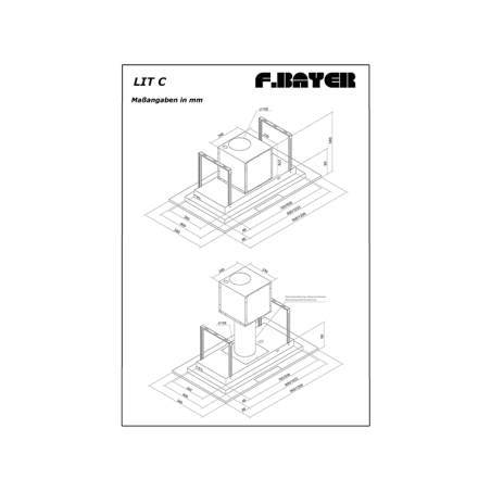F.BAYER LIT C96GS, Dunstabzugshaube (96 cm breit, 56 cm tief)