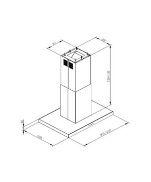 ESISTYLE Pearl Island 1200, Dunstabzugshaube