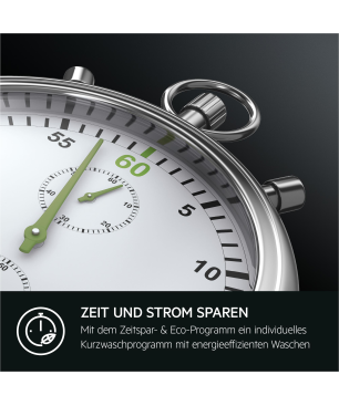 AEG L6FBA51680 Serie 6000 ProSense® mit Mengenautomatik Waschmaschine (8 kg, 1551 U/Min., A)