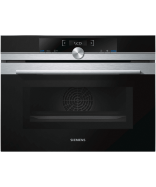 SIEMENS CM633GBS1 Backofen mit Mikrowelle (Einbaugerät, 45 Liter, 5...