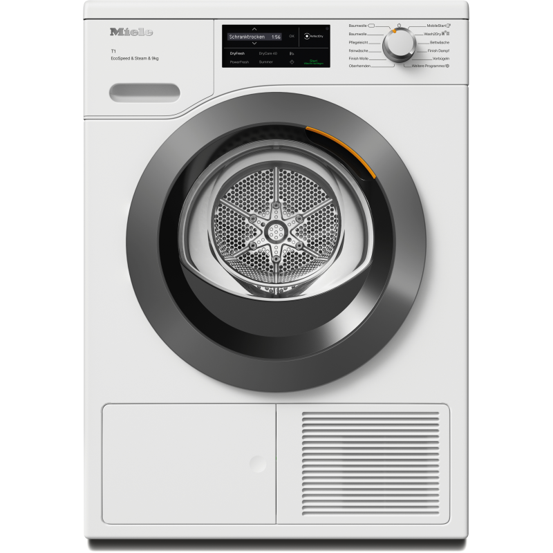 MIELE TCL780WP EcoSpeed&Steam&9kg Wärmepumpentrockner T1 Chrome Edition (9 kg , A+++)