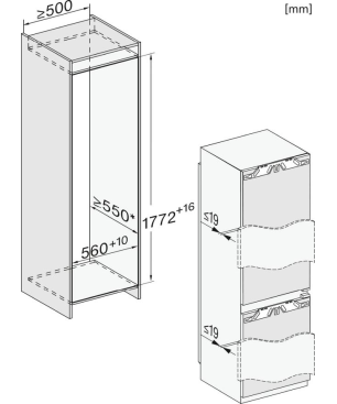 MIELE KFN 7774 D Kühlgefrierkombination (D, 207 kWh, 1770 mm hoch, Weiß)