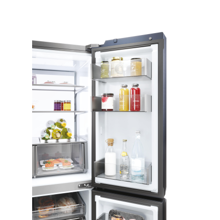 HAIER HCR7918EIMB CUBE 90 SERIE 7 French Door (E, 357 kWh, 1775 mm hoch, Brushed Black)