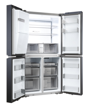 HAIER HCR7918EIMB CUBE 90 SERIE 7 French Door (E, 357 kWh, 1775 mm hoch, Brushed Black)