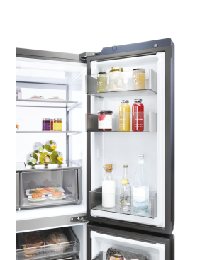 HAIER HCR7918EIMB CUBE 90 SERIE 7 French Door (E, 357 kWh, 1775 mm hoch, Brushed Black)