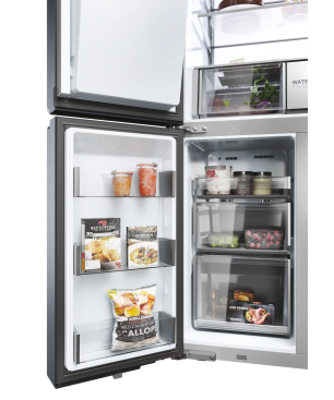 HAIER HCR7918EIMB CUBE 90 SERIE 7 French Door (E, 357 kWh, 1775 mm hoch, Brushed Black)