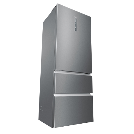 HAIER HTOPMNE7193 Kühl-/Gefrierkombination (E, 190,6 cm hoch, silber)