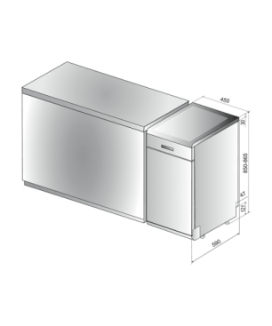 BAUKNECHT BSFO 3O23 PF Geschirrspüler (freistehend, 450 mm breit, 43 dB (A)
