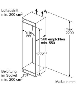 NEFF KI6873FE0 N 70 Kühlgefrierkombination (E, 207 kWh, 1772 mm hoch, k.A.)