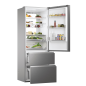 HAIER HTW7720ENMP Kühlgefrierkombination (E, 301 kWh, 2006 mm hoch, Edelstahl-Front)